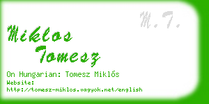 miklos tomesz business card